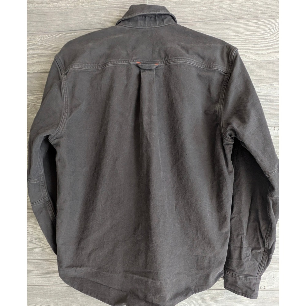 Eddie Bauer  Mens Gray Cotton Canvas Button Down Utility Shacket Size M - Picture 2 of 10